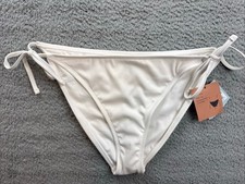 Shade  Shore Bikini Bottom Womens Large 12/14 Side Tie Rib Low Rise High Leg