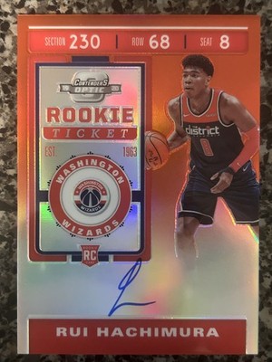 2019 Panini Contenders Optic Ticket Red Prizm /149 Rui Hachimura Rookie Auto RC