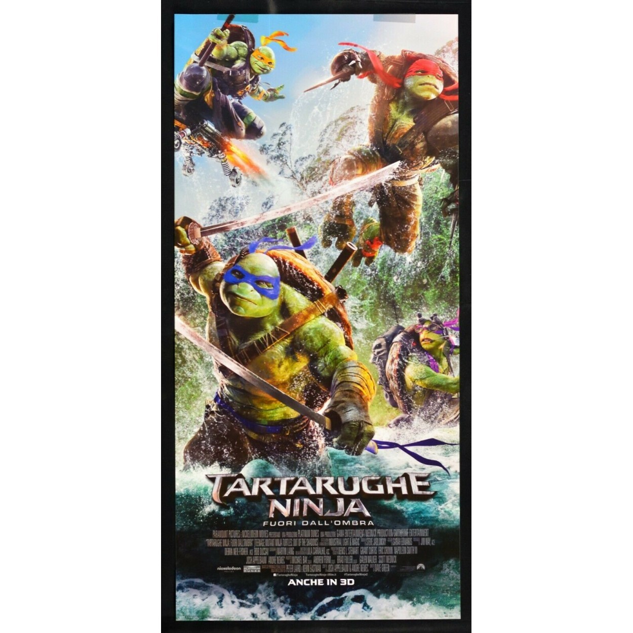Locandina originale film Tartarughe Ninja 2 - Fuori dall'ombra (2016)