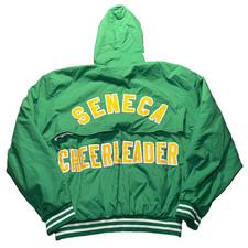 Vtg 70s High School Cheerleader Varsity Jacket Womens Large Seneca Irish NEFF