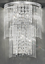 Image of Ex‑Display Franklite Charisma 3 light Chrome & Glass Wall Light FL2309/3