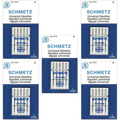 5-Pack Universal Sewing Needles, Size 90/14 - Perfect for All Fabrics & Projects