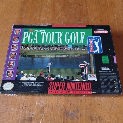 Nintendo SNES Super PGA Tour Golf Complete CIB Box Manual Sleeve Insert