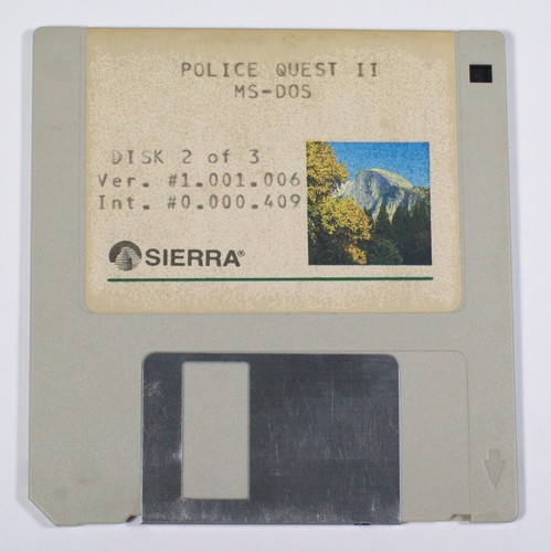 Police Quest II: The Vengeance MS-DOS Ver #1.001.006 1987 3.5" Disks Sierra - Picture 4 of 8