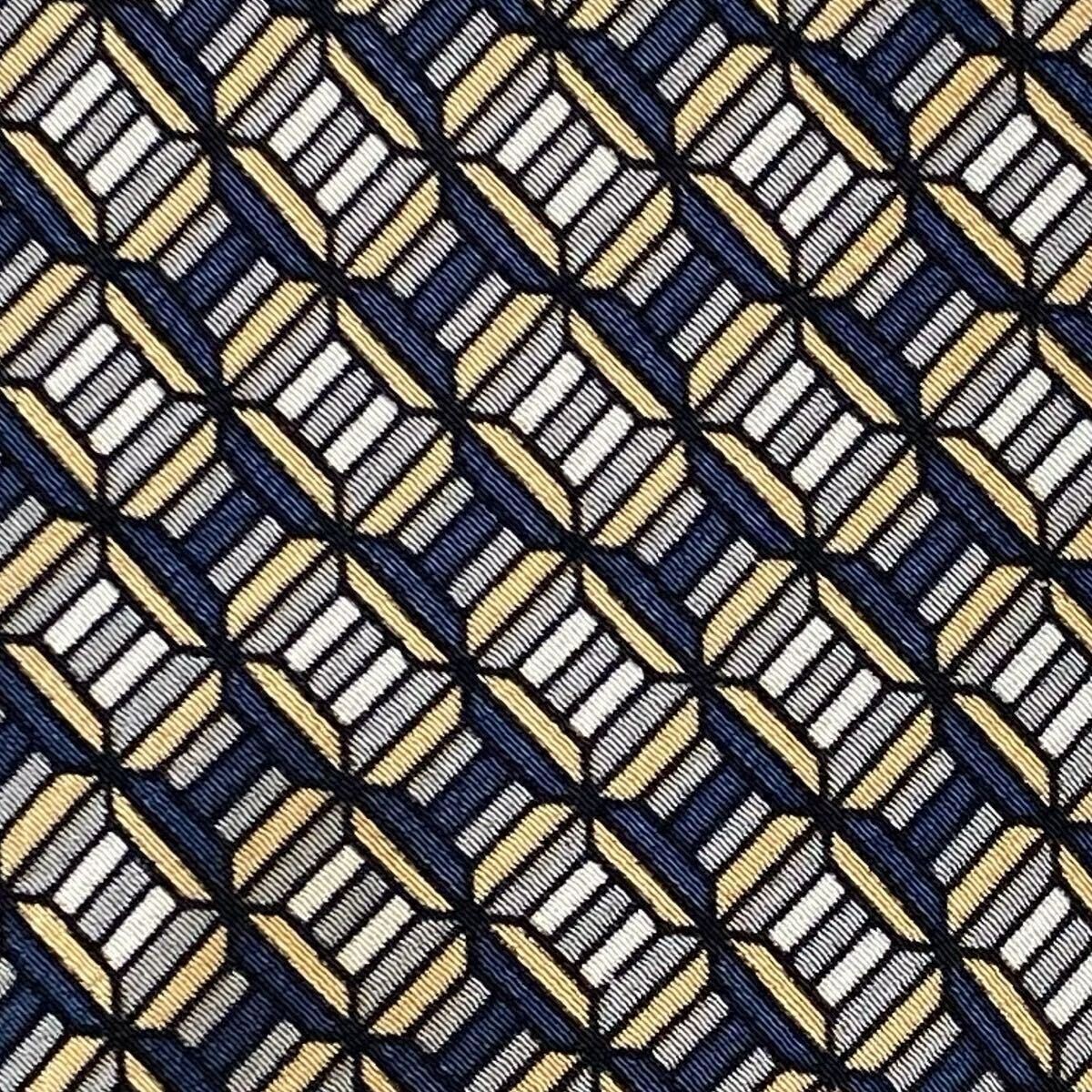 Excellent condition Christian Dior tie jewelry all over pattern 100 silk navy x thumbnail 8