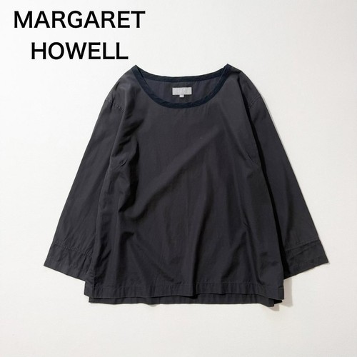 Margaret Howell, Margaret Howell Cotton Crew Neck Blouse M Black A-line Vintage Condition