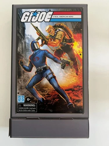 GI Joe Retro Duke vs Cobra Commander 2 Pack Open Box Figures Sealed Inside