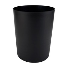 5 Gallon Plastic Garbage Can Black Matte Trash Bin Without Lid