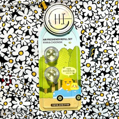 KAKAO Friends CAR Air Freshener Replacement Refill Woody Citrus 2-Pack Korea