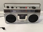 📻 Vintage Sanyo M9705 AM/FM Stereo Cassette Boombox Radio Tested Works