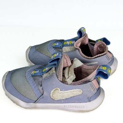 Nike Flex Runner TD Dream Toddler 8C DD1062-001 Light Purple Pink Fuzzy Check