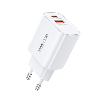 Schnellladegerät REMAX U187 30W USB GaN Type-C, EU-Stecker (weiß)