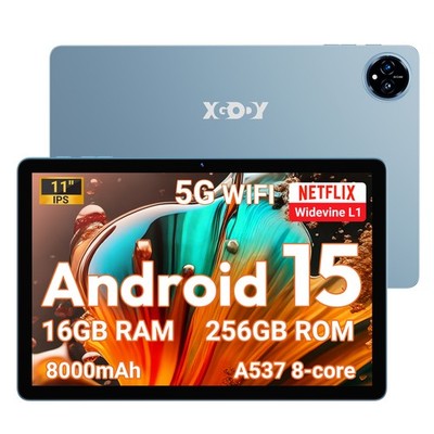2025 Android 15 Tablet 256GB ROM (1TB TF) 11Zoll 5G WiFi 8000mah Dual Kamera 2K