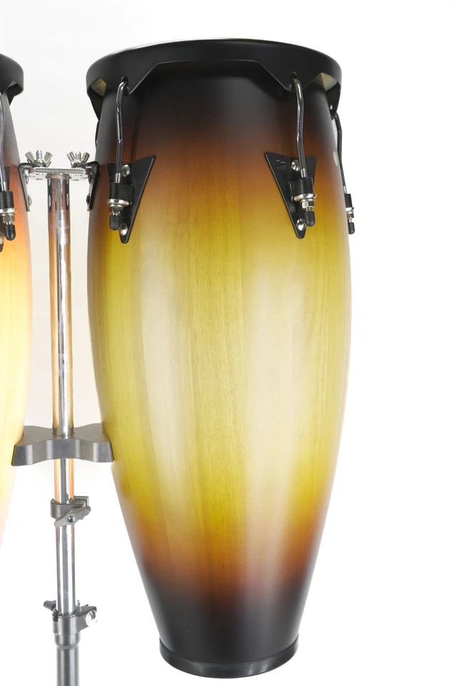 LP City Conga Drum Set w/ Double Stand, Vintage Sunburst, 10" & 11" Drums - Image 4 of 4