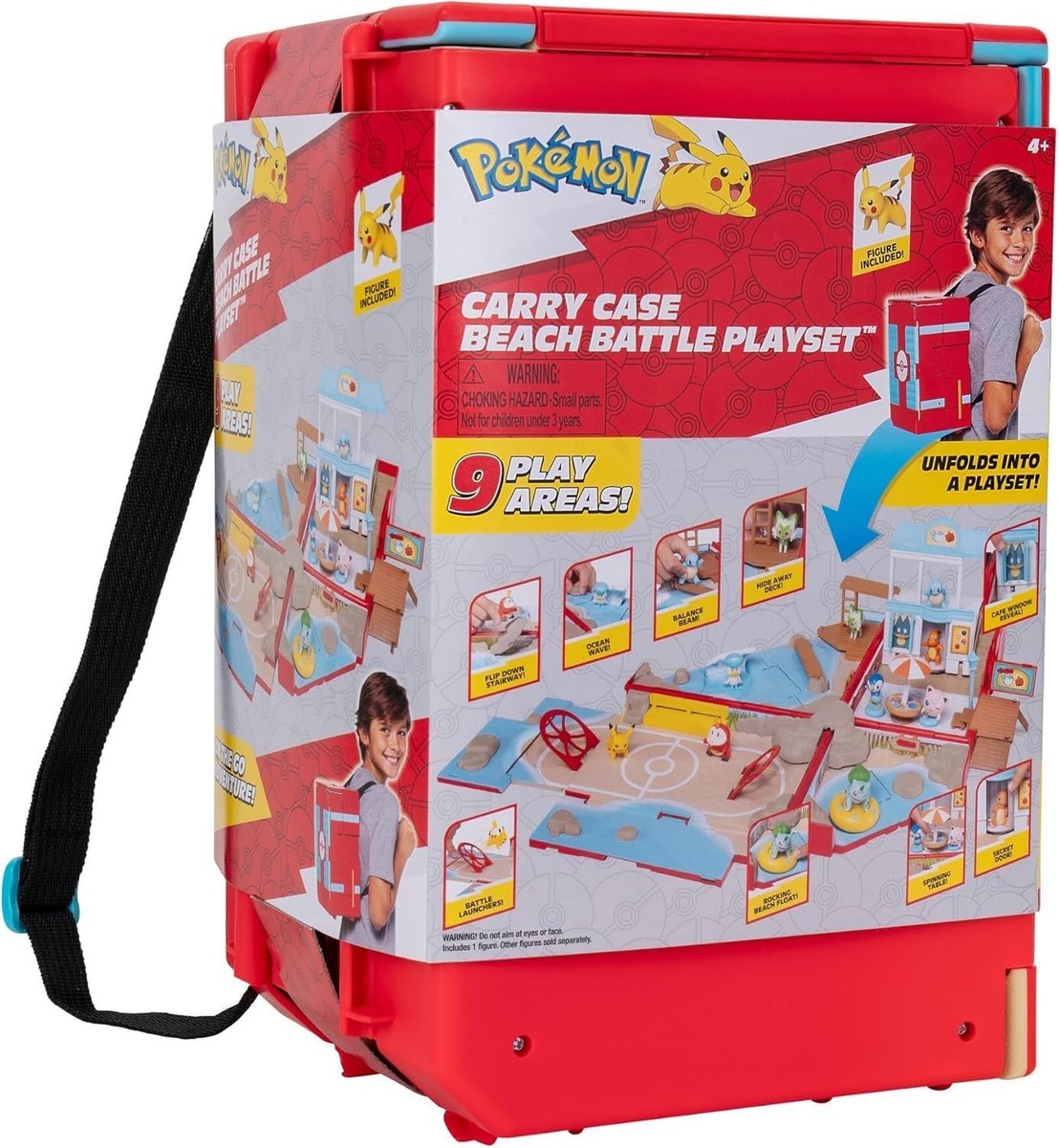 Jazwares Pokemon Carry Case Beach Battle Playset - Portable