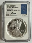 PF70 UCAM 2021-W American Silver Eagle Heraldic Eagle T-1 Signed Moy NGC #296