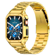 Amznew Haslfm Stainless Steel Band Case Compatible Apple Watch Series 6 5 4