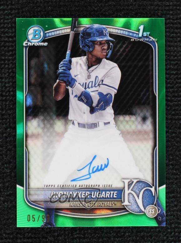 2025 Bowman Chrome Prospect Green Lava Refractor 5/99 Jhonayker Ugarte Auto