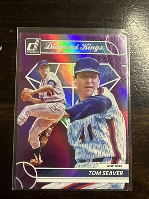 2023 Donruss Diamond Kings Purple Foil Parallel Card of Tom Seaver - Mets