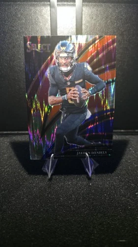 2025 Panini Select Club Level Jayden Daniels Red & Blue Shock *$0.99 Flash Sale*