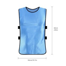 12Pcs Soccer Basketball Training Vests Bibs Pinnies Scrimmage Jersey XL Blue