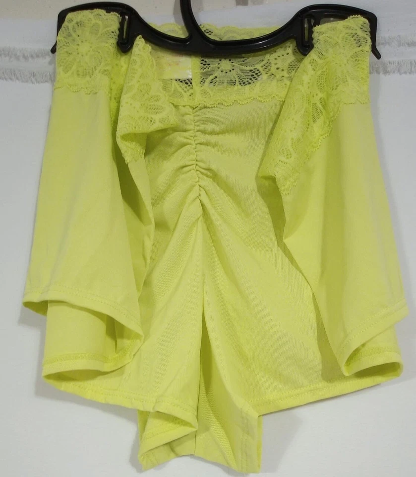 No Boundaries 2 Pares Juniors Micro Boyshort Bragas, AdrenaLime Talla M (7-9) Foto 3 de 3