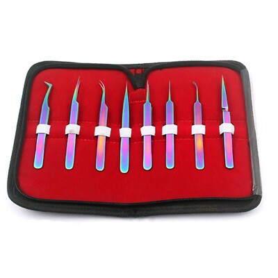 Preiu Craft 10 PCS Stainless Steel Electronic Tweezers Set, ESD Anti