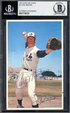 Carl Morton Beckett BAS Signed 1971 Expos Pro Stars Photo Postcard Autograph