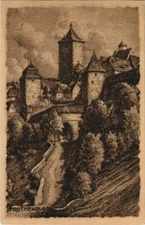 Old postcard postcard Rothenburg- Roderbogen and Markusturm GERMANY (1075626)