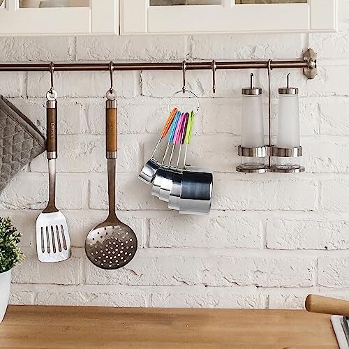 5 Stück Edelstahl Messbecher Set stapelbar Messlöffel zum Backen - Bild 3 von 6