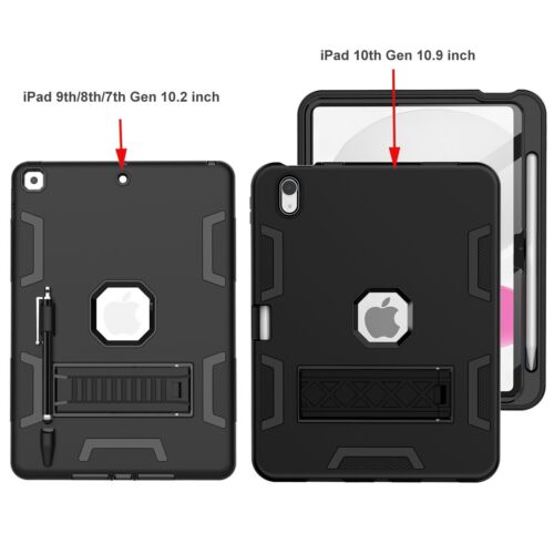 Für iPad 10./9./8./7. Generation Hülle Stoßfest Robust Militär Cover - Bild 2 von 23