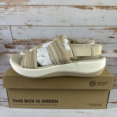 Sandales Clarks Femme Arla Stroll - Confort Léger Semelle EVA - Toile Élastique - Style Décontracté