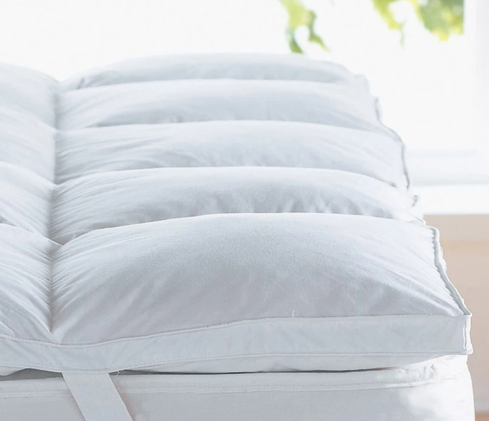 LUXURY SOFT WHITE 85% GOOSE FEATHER & 15% DOWN MATTRESS TOPPER ENHANCER SALES
