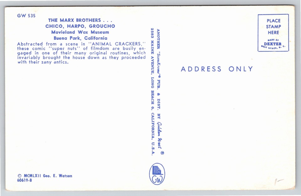 FamousBuena Park CaliforniaThe Marx Brothers Movieland Wax Museum