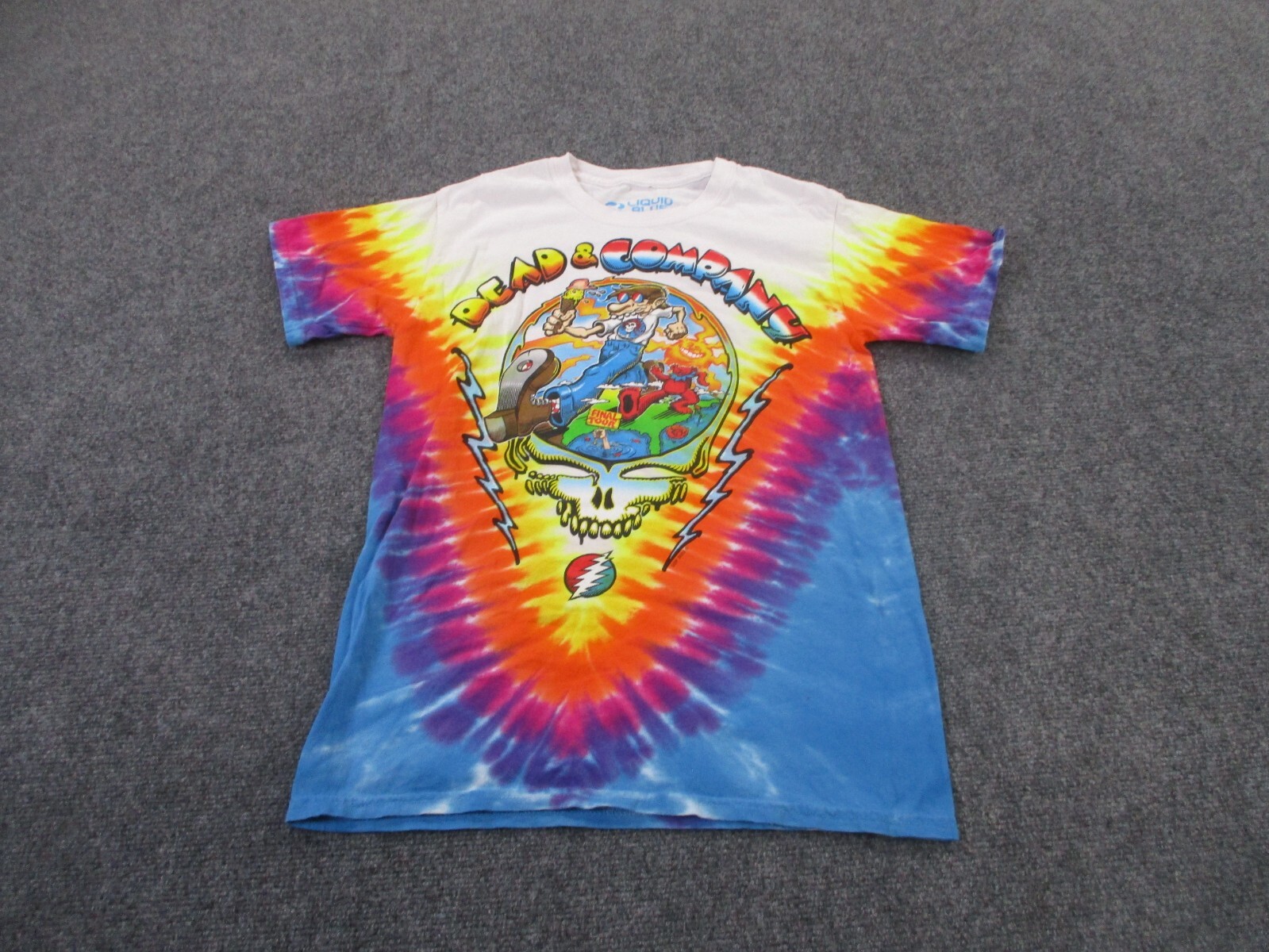 Grateful Dead 2023 Final Tour Tie Dye Bear Graphic Tee for Men