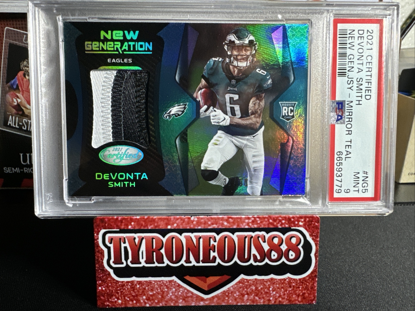 DeVonta Smith Panini Certified New Generation Jerseys #NG5 Mirror Teal