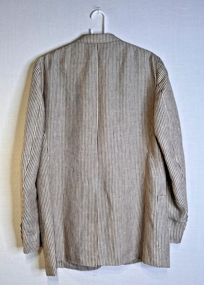 Винтажная 2005 Luciano Barbera неструктурированная льняная куртка IT52 US42, Wilkes Bashford - Изображение 2 из 4