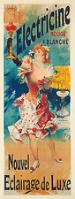 Electricine Rouge Blanche Nouvel Eclairage Jugendstil Plakat Plakate A3 354