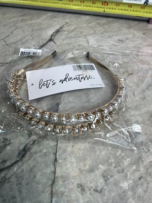12th Tribe Turtle pearl & rhinstone headband bride bachlorette