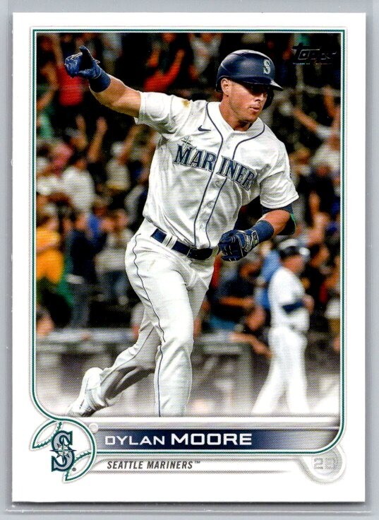 2022 Topps Series 2 Dylan Moore Advanced Stats Parallel /300 Mariners #567