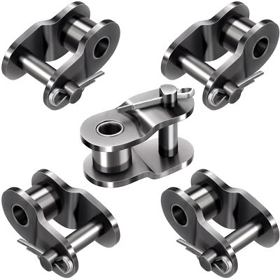 5 PCS #420 Roller Chain Offset Half Link Carbon Steel Half Roll Chains Connec...