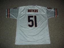 DICK BUTKUS Unsigned Custom Chicago White Sewn New Football Jersey Sizes S-3XL