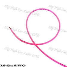 50 ft 16 Gauge AWG Primary / Remote Wire PINK Sky High Car Audio Lead Ga Feet