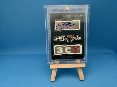 2008 TOPPS STERLING CAREER STATS AUTOGRAPH RELICS JIM PALMER # 01 / 10!!
