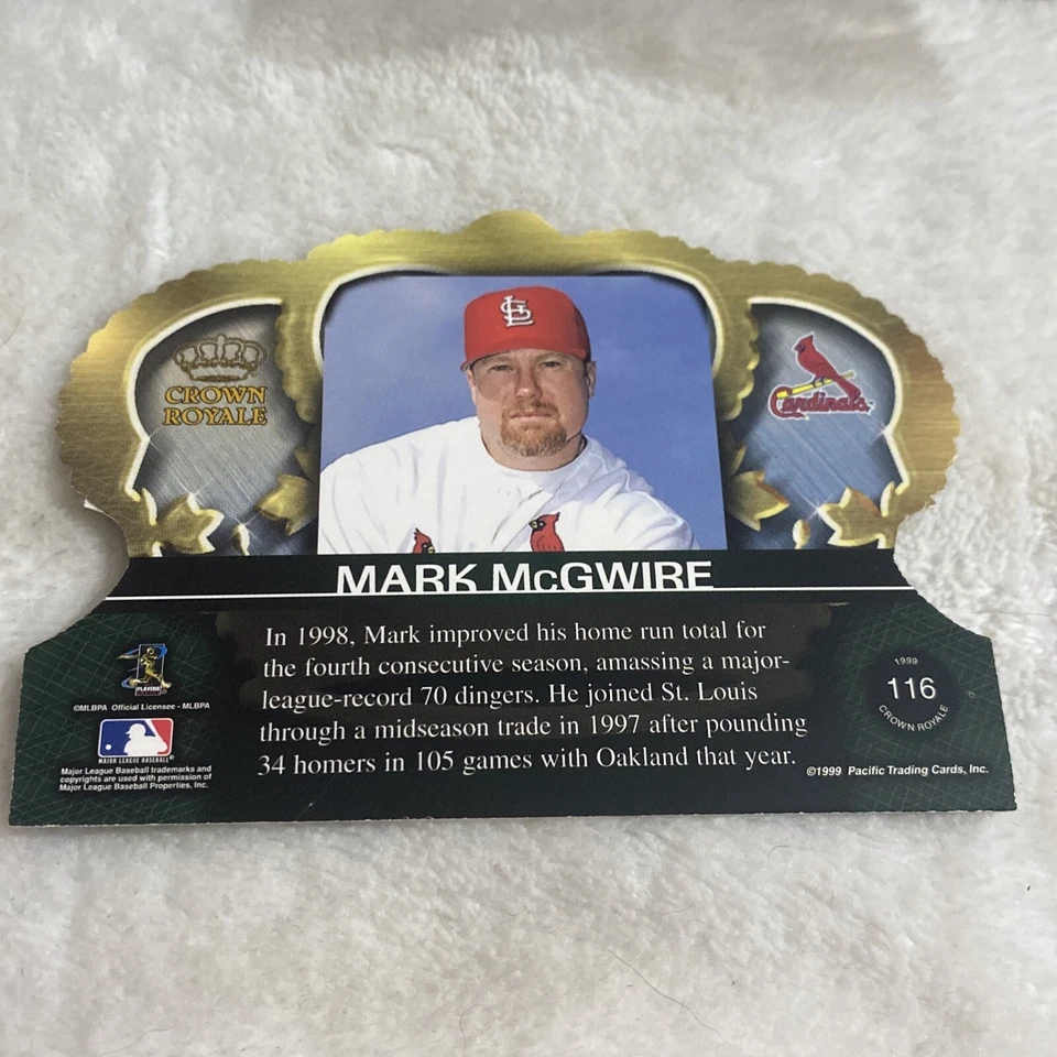 1999 (CARDINALS) Crown Royale #116 Mark McGwire *READ* - Image 2 of 2