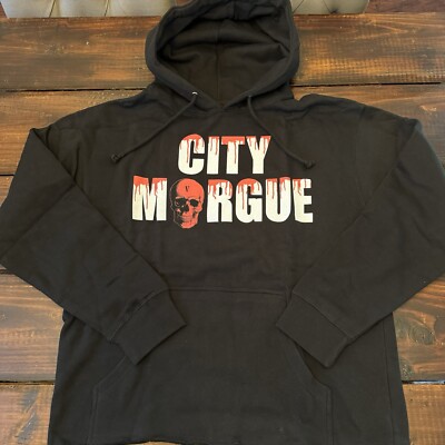 VLONE x City Morgue Dogs Hoodie Black Size Medium 100% Authentic