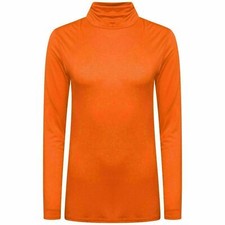 LADIES WOMENS POLO NECK ROLL NECK TURTLE NECK PLAIN JUMPER TOP LONG SLEEVE 8-26