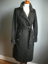 Dorothy Perkins Coat Suede Moleskin Trench 6 Mac Belt Wrap Long Jacket Faux