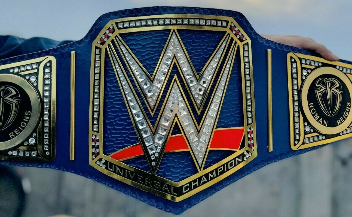 WWE Blue Universal Championship Replica Belt Roman Reigns side