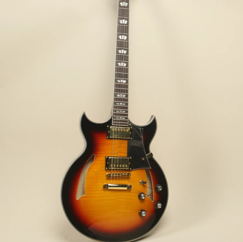 Double cutaway outlet semi hollow guitar